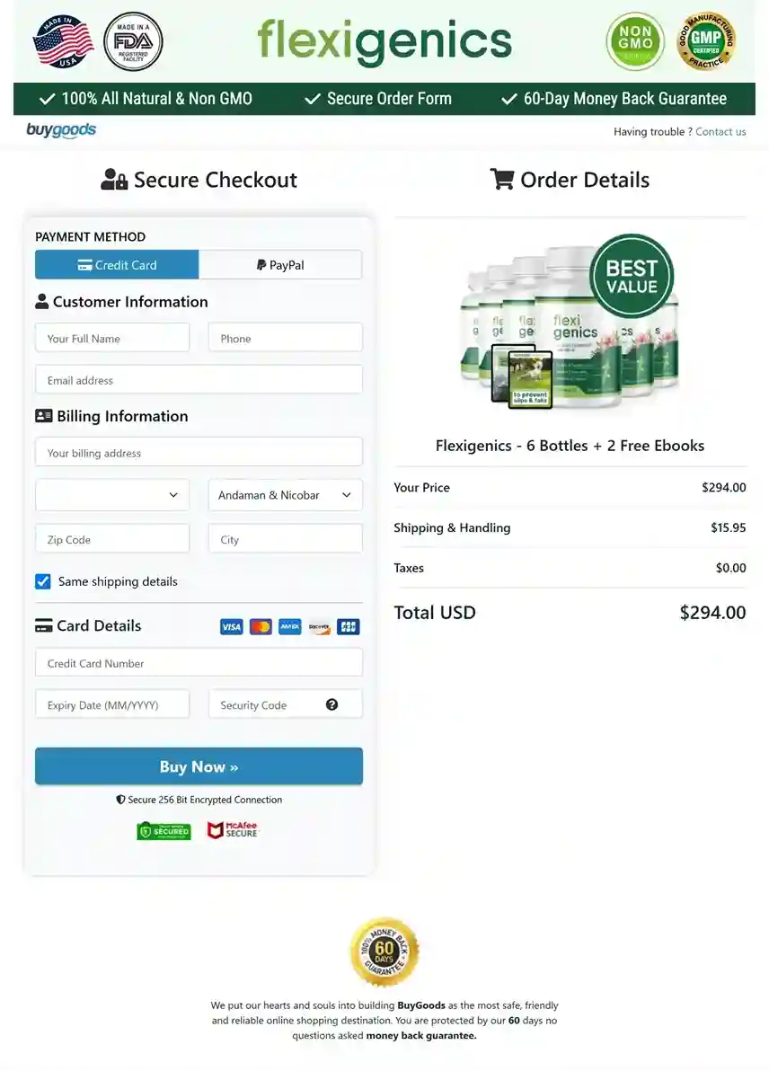 Flexigenics Order Page